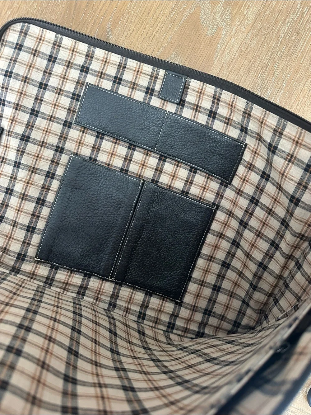 Levenger brown leather laptop case “breifolio”